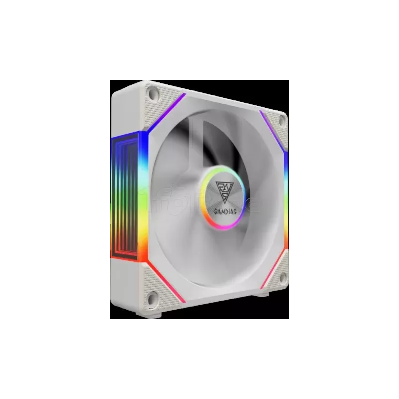 Ventilateur de boitierGamdiasAeolus P2RGB - 12cm (Blanc) | MonPC.Store