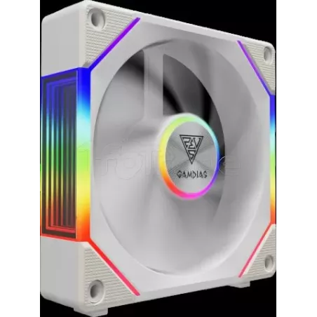 Ventilateur de boitierGamdiasAeolus P2RGB - 12cm (Blanc) | MonPC.Store