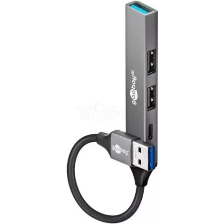Hub USB 3.2GoobaySlim - 4 ports (Gris) | MonPC.Store