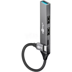 Hub USB-C 3.2GoobaySlim - 4 ports (Gris) | MonPC.Store