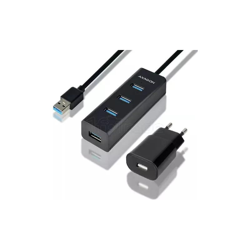 Hub USB 3.0 alimentéAxagonHUE-S2BP - 4 ports (Noir) | MonPC.Store