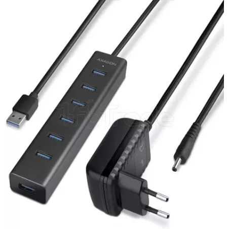 Hub USB 3.0 alimentéAxagonHUE-SA7BP - 7 ports (Noir) | MonPC.Store