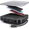 Station d'accueil USB-C 3.2AxagonHMC-Ufo (Noir) | MonPC.Store