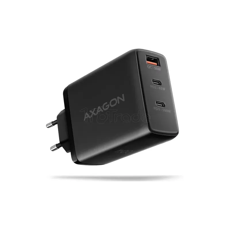 Chargeur secteurAxagon2x USB-C + 1x USB-A 100W (Noir) | MonPC.Store