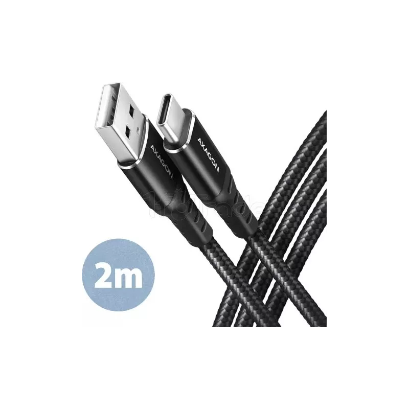 CâbleAxagonUSB Type A - Type C M/M 2m (Noir) | MonPC.Store