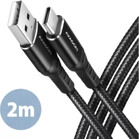 CâbleAxagonUSB Type A - Type C M/M 2m (Noir) | MonPC.Store