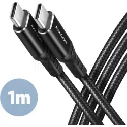 CâbleAxagonUSB-C 1m M/M 60W (Noir) | MonPC.Store