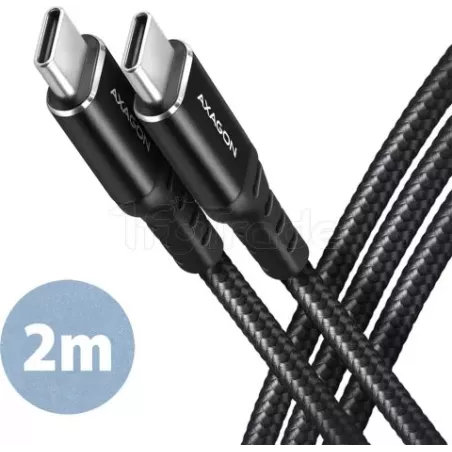 CâbleAxagonUSB-C 2m M/M 60W (Noir) | MonPC.Store