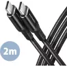 CâbleAxagonUSB-C 2m M/M 60W (Noir) | MonPC.Store
