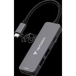 Hub USB-C 3.2VerbatimEssentials - 4 ports (Gris) | MonPC.Store