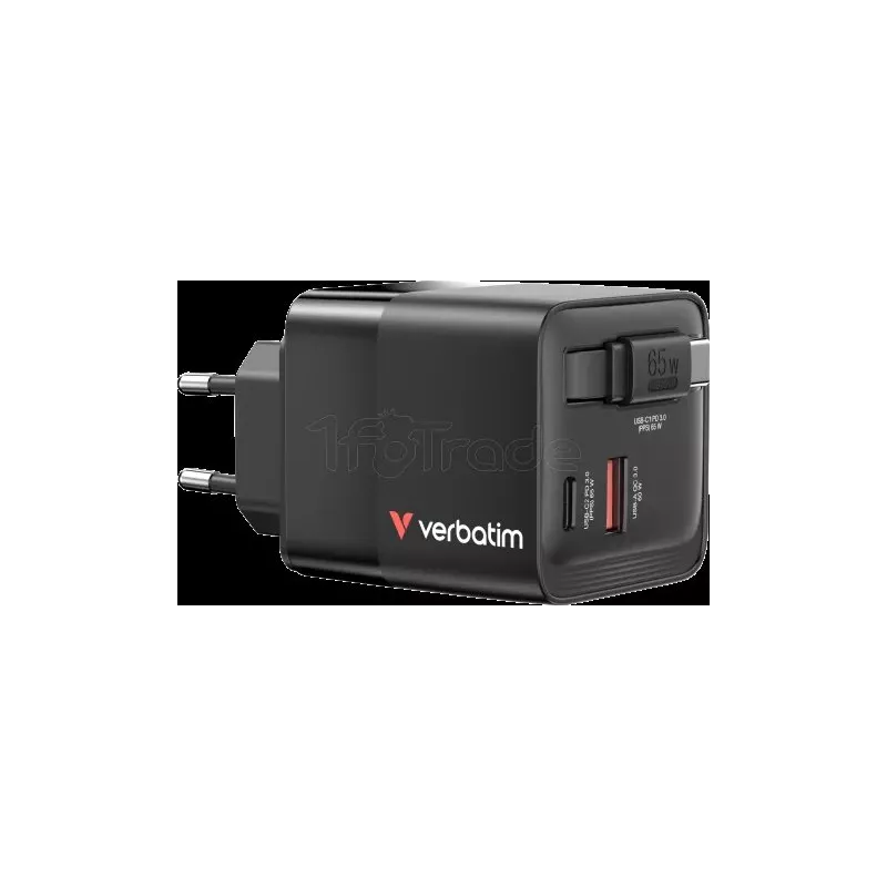 Chargeur secteurVerbatimGaN 1x ports USB-A + 1x port… | MonPC.Store