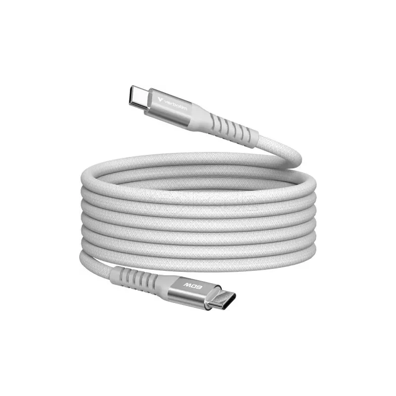 CâbleVerbatimUSB-C magnétique 1,2m M/M 60W (Gris) | MonPC.Store