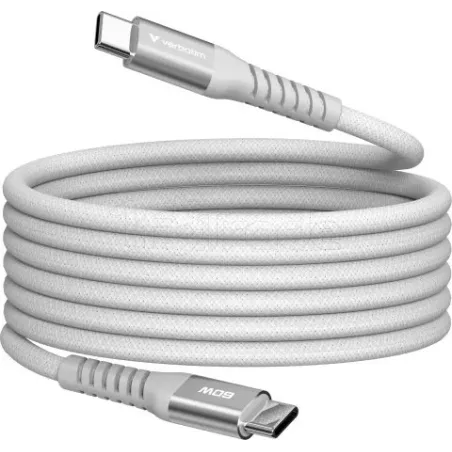 CâbleVerbatimUSB-C magnétique 1,2m M/M 60W (Gris) | MonPC.Store