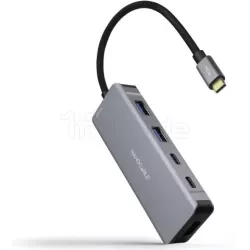 Hub USB-C 3.2Nanocablevers HDMI, USB Type A/C (Gris) | MonPC.Store