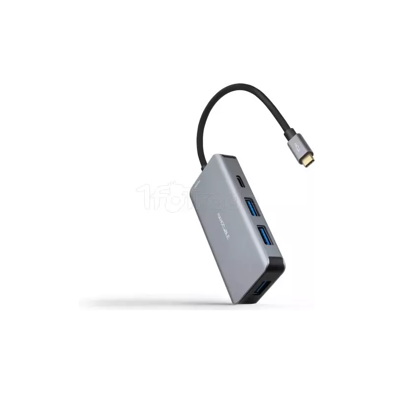 Hub USB-C 3.2Nanocable- 3x USB-A et 2x USB-C (Gris) | MonPC.Store