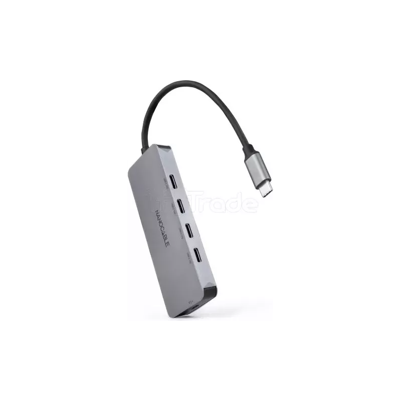 Hub USB-C 3.2Nanocable- 3 ports (Gris) | MonPC.Store