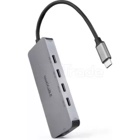 Hub USB-C 3.2Nanocable- 3 ports (Gris) | MonPC.Store