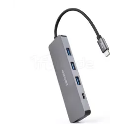 Hub USB-C 3.0Nanocable- 3x USB-A et 1x USB-C (Gris) | MonPC.Store