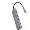 Hub USB-C 3.0Nanocable- 3x USB-A et 1x USB-C (Gris) | MonPC.Store