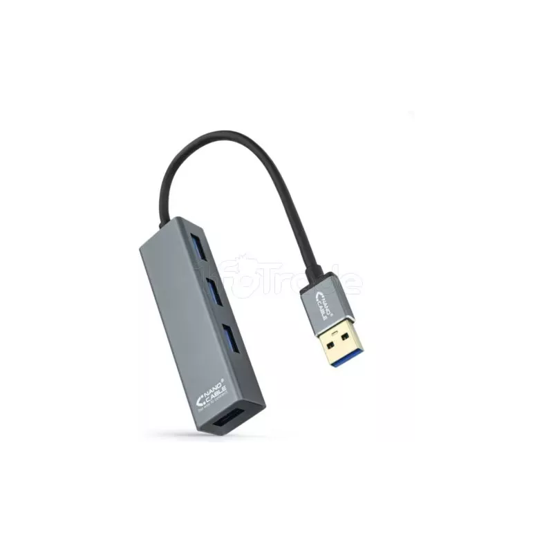 Hub USB 3.0Nanocable- 4 ports (Gris) | MonPC.Store