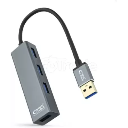 Hub USB 3.0Nanocable- 4 ports (Gris) | MonPC.Store