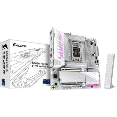 Carte MèreGigabyteB860M Aorus Elite WiFi6E Ice(Intel… | MonPC.Store