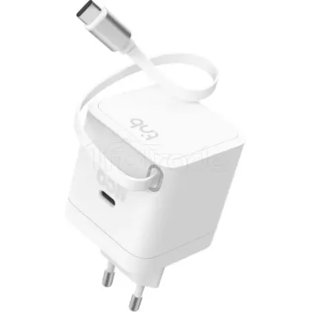 Chargeur secteurT'nBGaN 1x USB-C 65W avec câble (Blanc) | MonPC.Store
