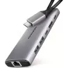 Station d'accueil portable USB-C 3.1AxagonHMC-6G2L(Gris) | MonPC.Store