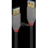 CableLindyAnthra Line USB 3.2 vers USB-A M/M 3m (Gris) | MonPC.Store