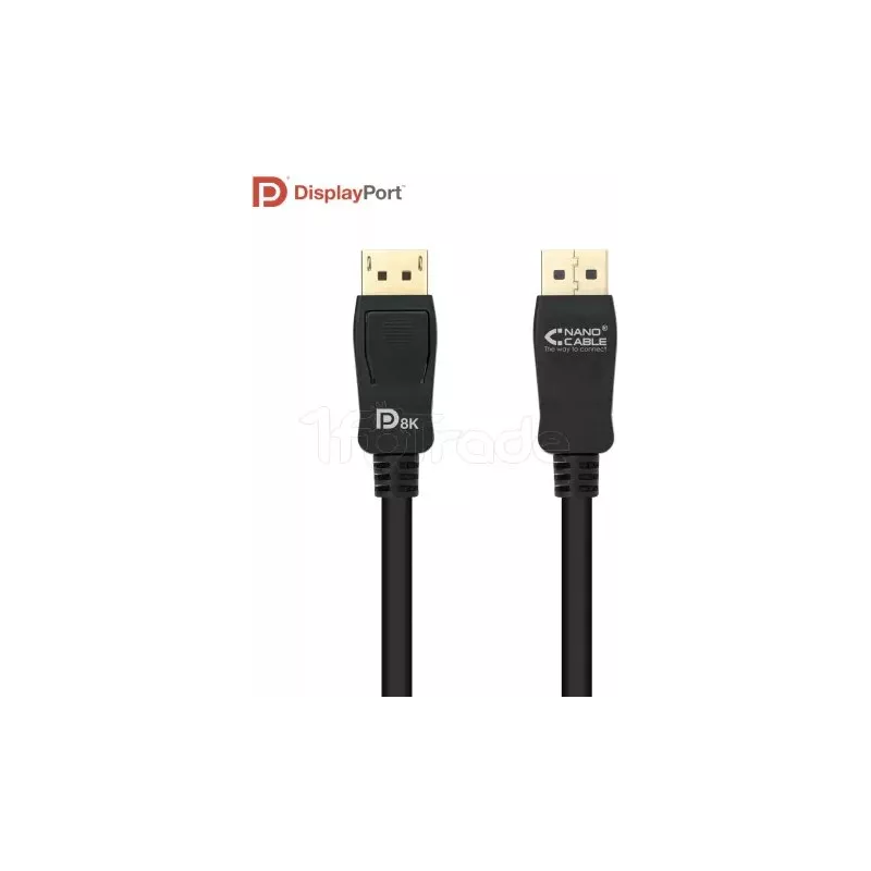 Câble DisplayPort 1.4Nanocable0.5m M/M (Noir) | MonPC.Store