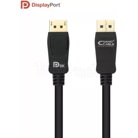 Câble DisplayPort 1.4Nanocable0.5m M/M (Noir) | MonPC.Store