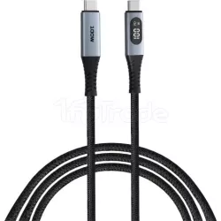 CâbleVerbatimUSB-C avec écran 1,2m M/M 100W (Gris/Noir) | MonPC.Store