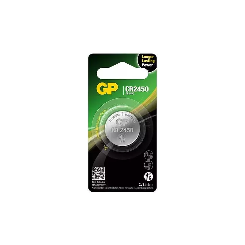 Lot de 2 piles platesGP BatteriesCR2450 | MonPC.Store