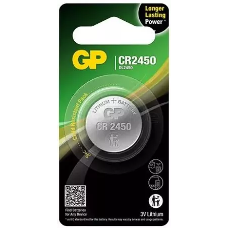 Lot de 2 piles platesGP BatteriesCR2450 | MonPC.Store