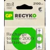 Lot de 2 piles rechargeablesGP BatteriesRecykotype AA… | MonPC.Store