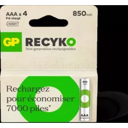 Lot de 4 piles rechargeablesGP BatteriesRecykotype AAA… | MonPC.Store