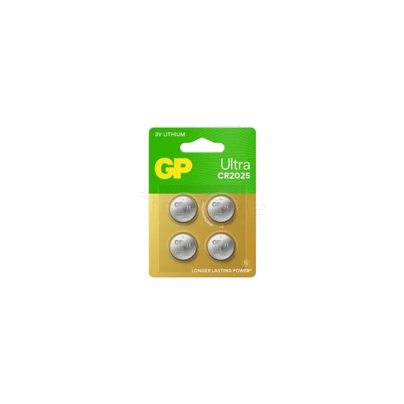 Lot de 4 Piles platesGP BatteriesUltraCR2025 | MonPC.Store
