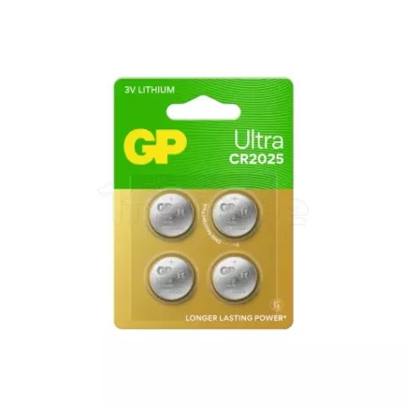 Lot de 4 Piles platesGP BatteriesUltraCR2025 | MonPC.Store