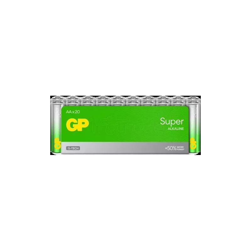 Lot de 20 piles AlcalineGP BatteriesSupertype AA (LR6)… | MonPC.Store