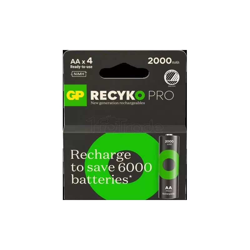 Lot de 2 piles rechargeablesGP BatteriesRecyko Protype… | MonPC.Store