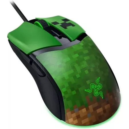 Souris filaire GamerRazerCobra Minecraft(Vert/Noir) | MonPC.Store