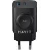Chargeur secteurHavitUC132 - 1x USB-C + 1x USB-A (Noir) | MonPC.Store