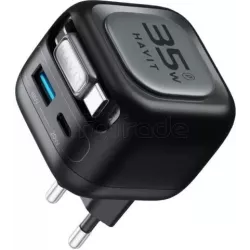 Chargeur secteurHavitUC253- 1x USB-A + 1x USB-C 35W… | MonPC.Store
