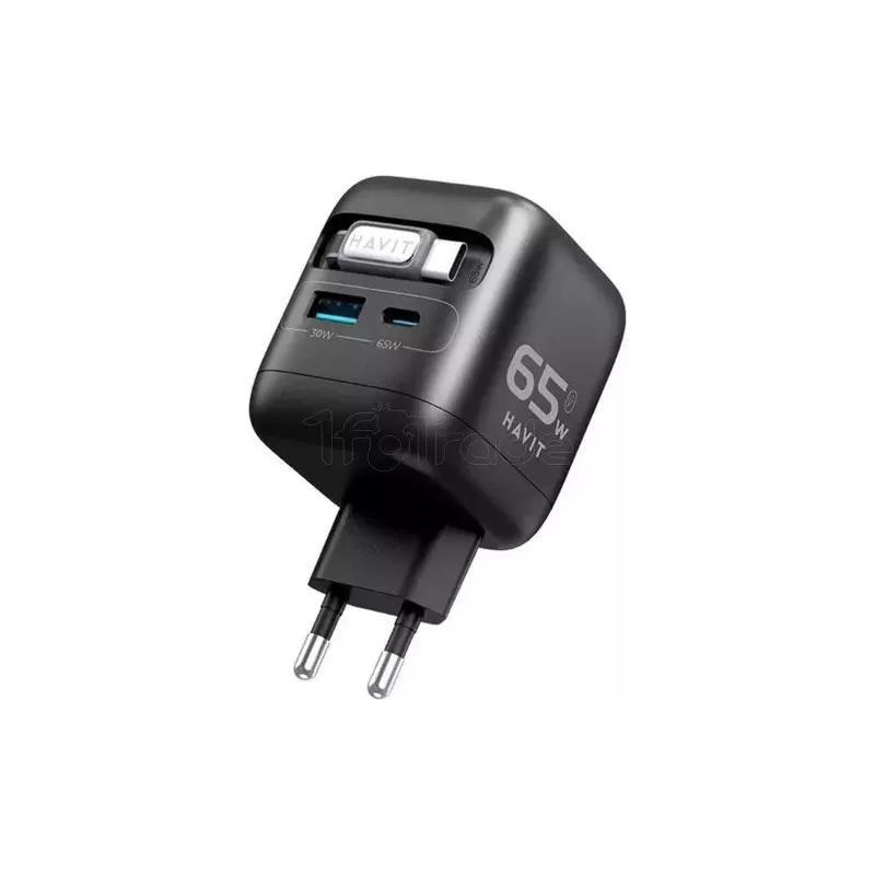 Chargeur secteurHavitUC252 - 1x USB-C + 1x USB-A 65W… | MonPC.Store
