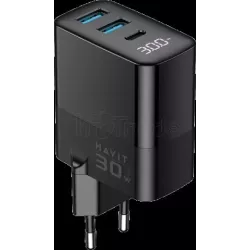 Chargeur secteurHavitUCLE001 - 1x USB-C + 2x USB-A 30W… | MonPC.Store