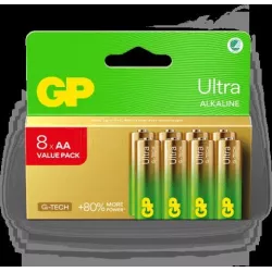 Lot de 8 piles AlcalineGP BatteriesUltra type AA (LR6)… | MonPC.Store