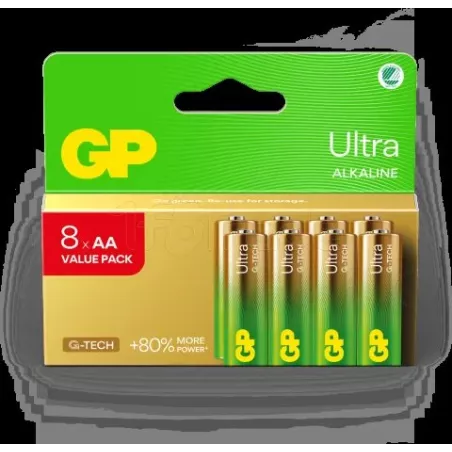Lot de 8 piles AlcalineGP BatteriesUltra type AA (LR6)… | MonPC.Store