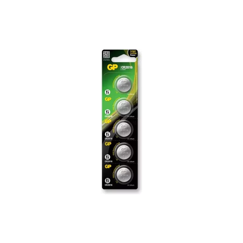 Lot de 5 Piles platesGP BatteriesUltra CR2016 | MonPC.Store