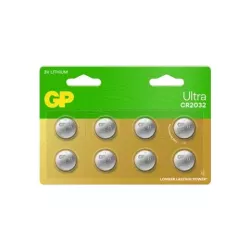 Lot de 8 Piles platesGP BatteriesUltra CR2032 | MonPC.Store
