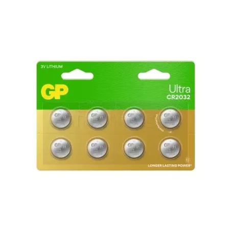 Lot de 8 Piles platesGP BatteriesUltra CR2032 | MonPC.Store